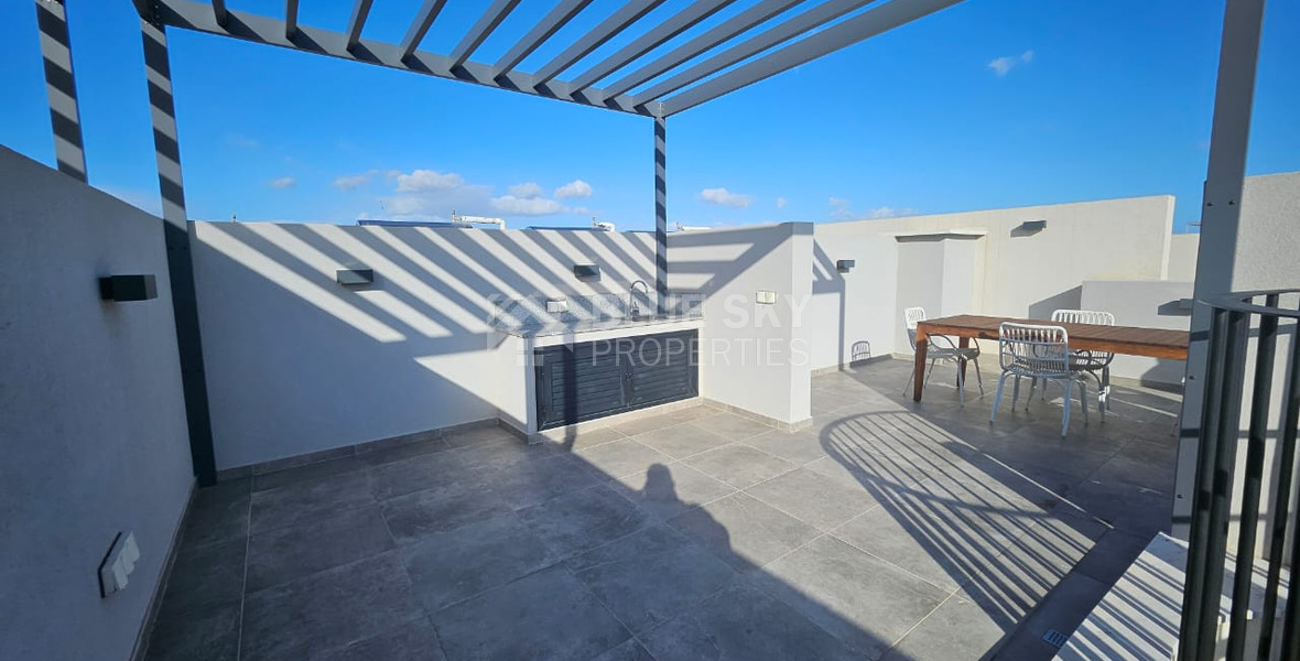 Modern Two Bedroom Apartment for sale in Tserkezoi Tsiftlikoudia- Private ROOF GARDEN