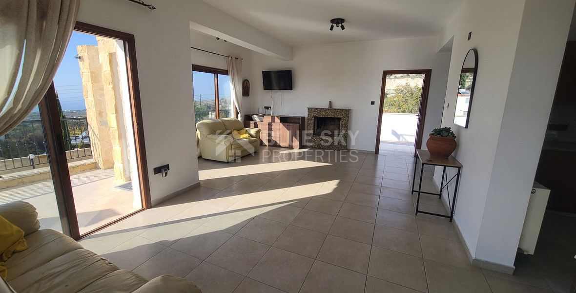 Luxury Detached four Bedroom House with unobstructed sea views and private swimming pool located in Tsada, Pafos for sale.