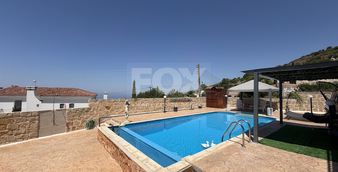 Luxury Detached four Bedroom House with unobstructed sea views and private swimming pool located in Tsada, Pafos for sale.