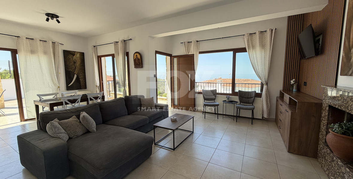 Luxury Detached four Bedroom House with unobstructed sea views and private swimming pool located in Tsada, Pafos for sale.