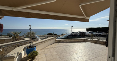 Rent: Renovated, fully furnished two bedroom ground floor apartment in the Amathusia area of Limassol, offering panoramic sea views.