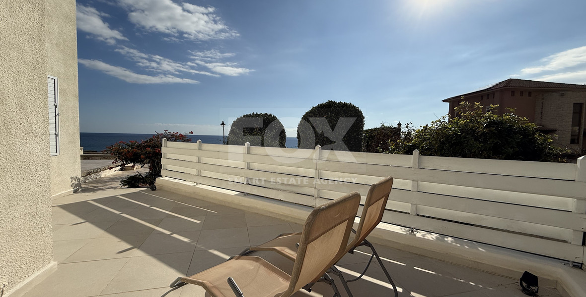 Rent: Renovated, fully furnished two bedroom ground floor apartment in the Amathusia area of Limassol, offering panoramic sea views.