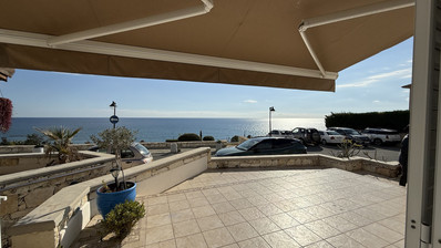 Rent: Renovated, fully furnished two bedroom ground floor apartment in the Amathusia area of Limassol, offering panoramic sea views.