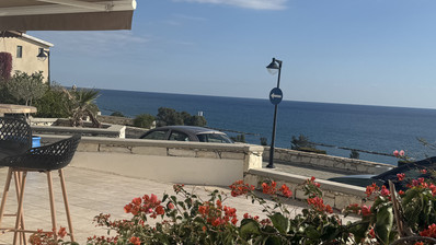 Rent: Renovated, fully furnished two bedroom ground floor apartment in the Amathusia area of Limassol, offering panoramic sea views.