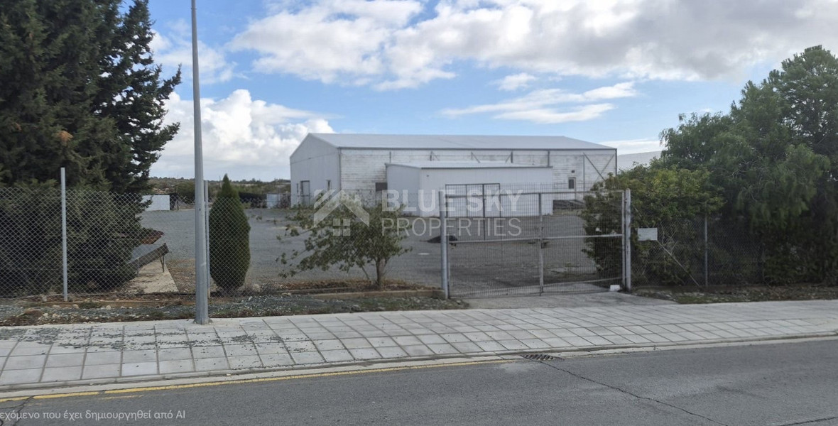 RENT: WAREHOUSE 1,000SQM ON A PLOT OF 4,000 IN THE INDUSTRIAL AGREA OF AGIOS SYLAS
