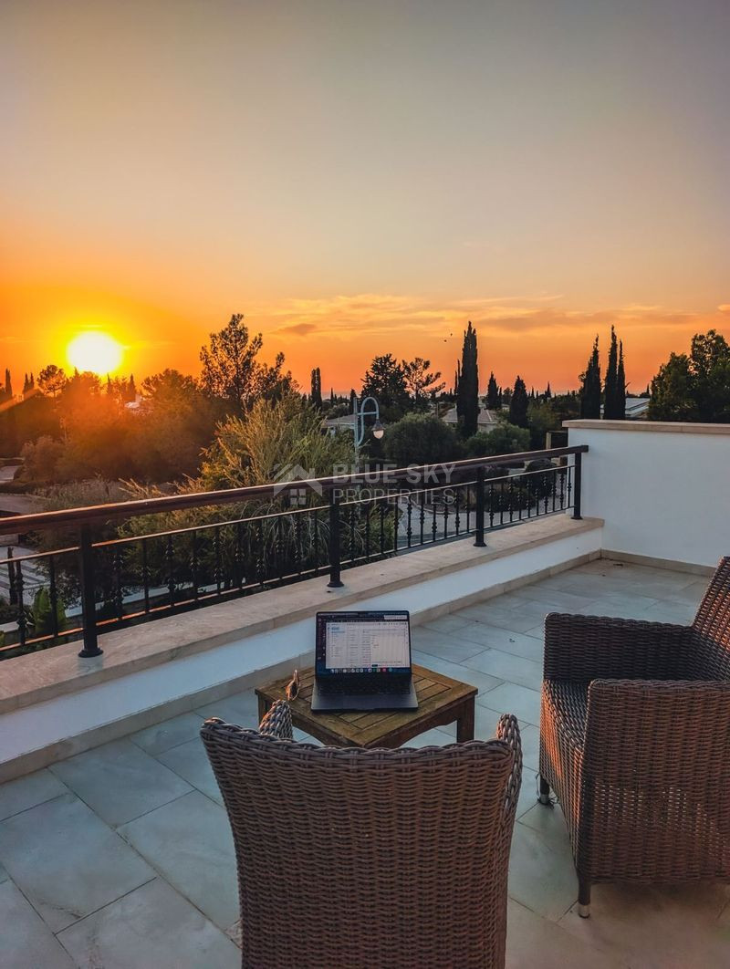 Luxury 3+1 Bedroom Villa for Sale in Aphrodite Hills Golf Resort with Sea & Golf Views