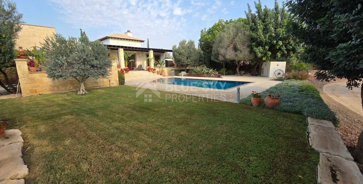 Luxury 3+1 Bedroom Villa for Sale in Aphrodite Hills Golf Resort with Sea & Golf Views