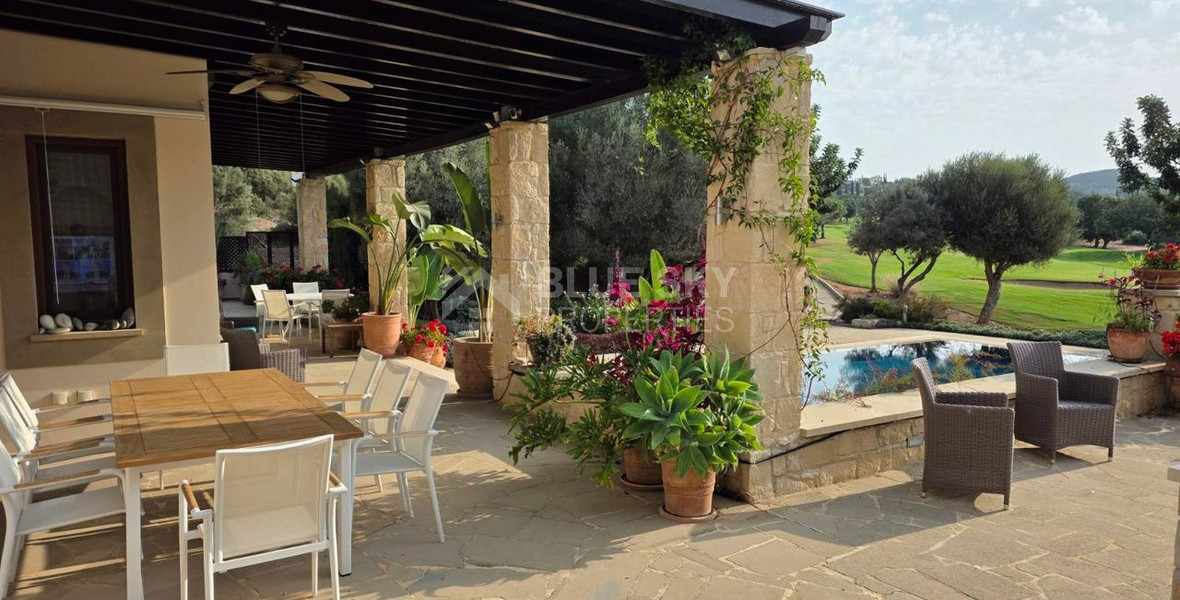 Luxury 3+1 Bedroom Villa for Sale in Aphrodite Hills Golf Resort with Sea & Golf Views