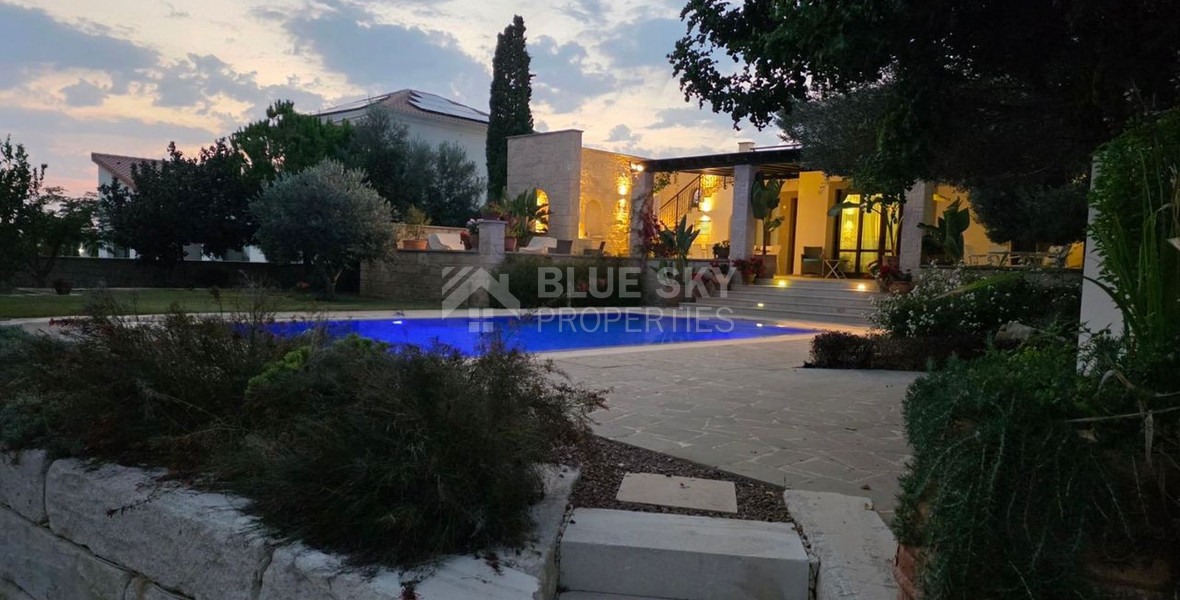 Luxury 3+1 Bedroom Villa for Sale in Aphrodite Hills Golf Resort with Sea & Golf Views