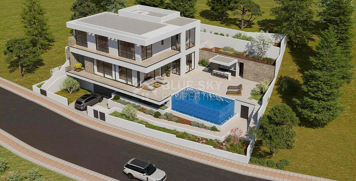 Panoramic 5-Bedroom Luxury Villa with Sea & City Views Agios Athanasios, Limassol