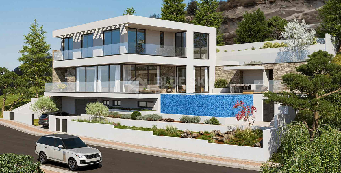 Panoramic 5-Bedroom Luxury Villa with Sea & City Views Agios Athanasios, Limassol