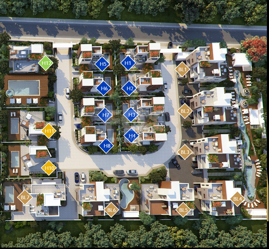 Ultra-Modern Two-Bedroom Detached House with swimming pool and roof top for Sale in Zakaki