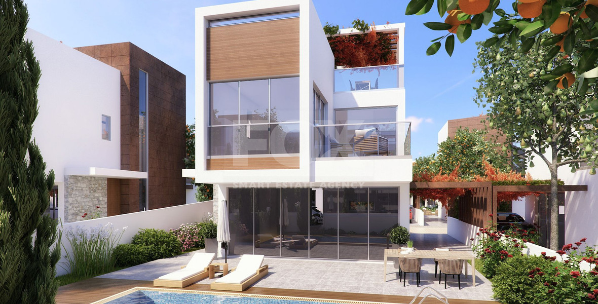 Ultra-Modern Two-Bedroom Detached House with swimming pool and roof top for Sale in Zakaki