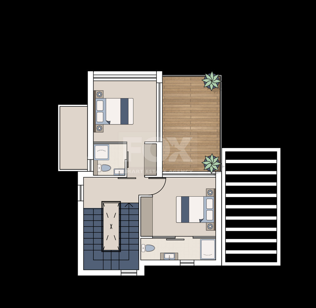 Ultra-Modern Two-Bedroom Detached House with swimming pool and roof top for Sale in Zakaki