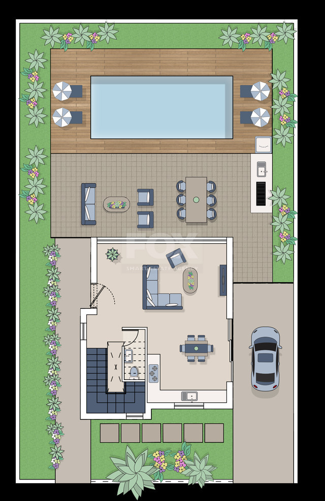 Ultra-Modern Two-Bedroom Detached House with swimming pool and roof top for Sale in Zakaki