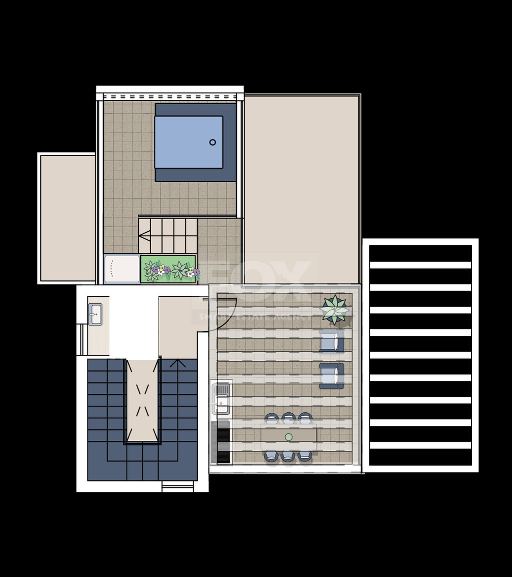 Ultra-Modern Two-Bedroom Detached House with swimming pool and roof top for Sale in Zakaki