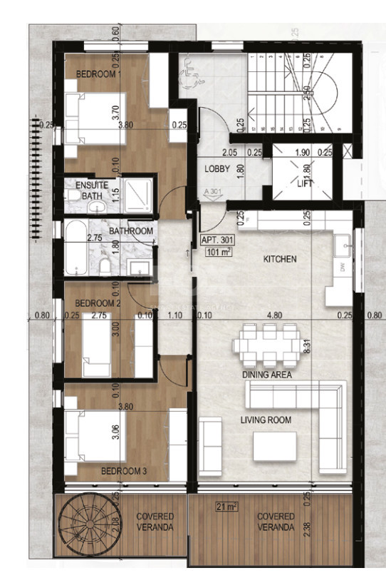 For Sale Exclusive 3-Bedroom Penthouse with Roof Garden – Top Floor | Mesa Geitonia, Limassol