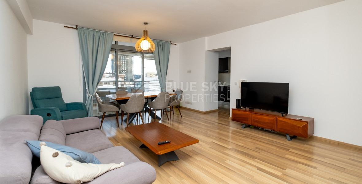 Elegant Three-Bedroom Penthouse with Roof Garden for Rent in the Heart of Limassol City Centre