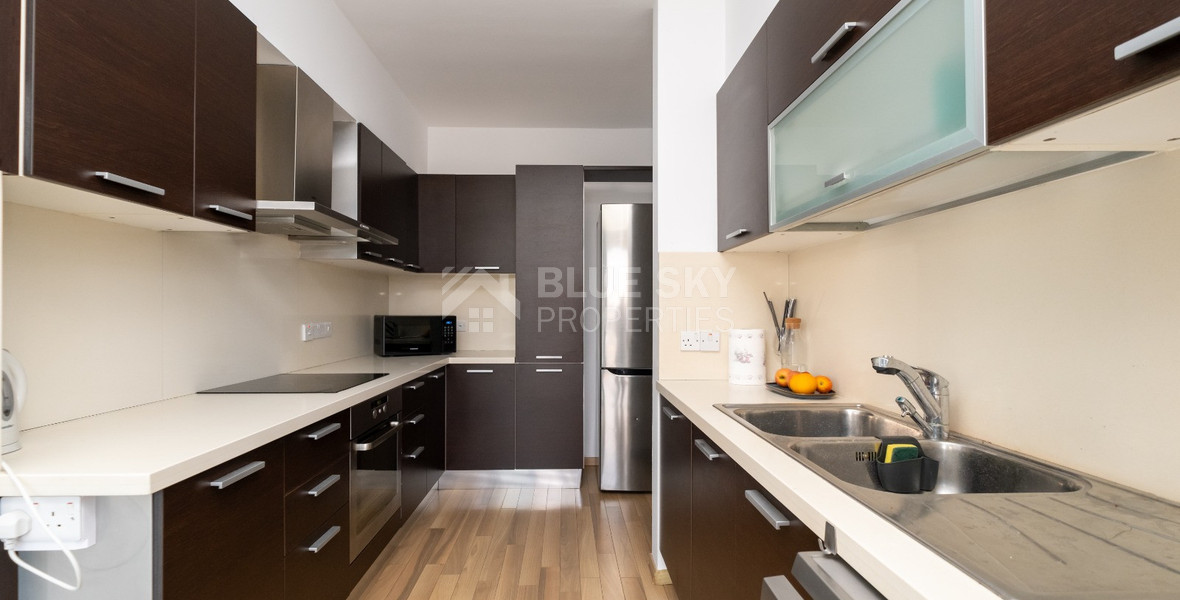 Elegant Three-Bedroom Penthouse with Roof Garden for Rent in the Heart of Limassol City Centre