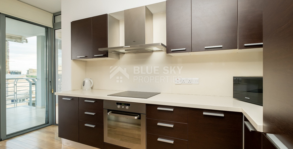 Elegant Three-Bedroom Penthouse with Roof Garden for Rent in the Heart of Limassol City Centre