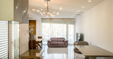 Seafront Two-Bedroom Apartment for Rent Opposite Dasoudi Beach, Germasogeia