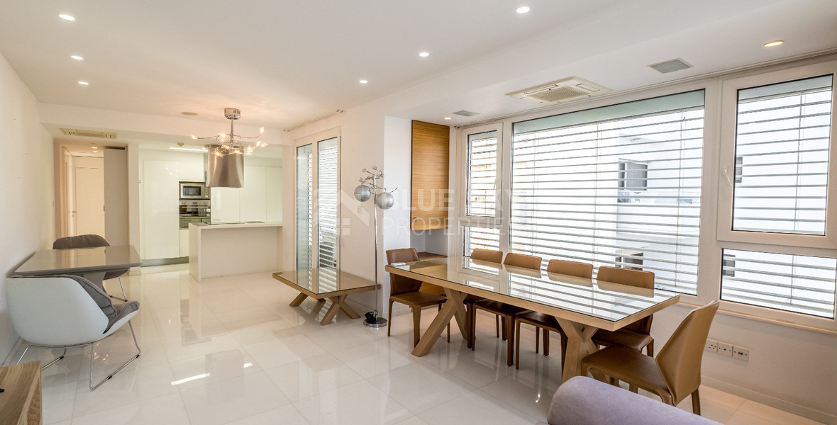 Seafront Two-Bedroom Apartment for Rent Opposite Dasoudi Beach, Germasogeia