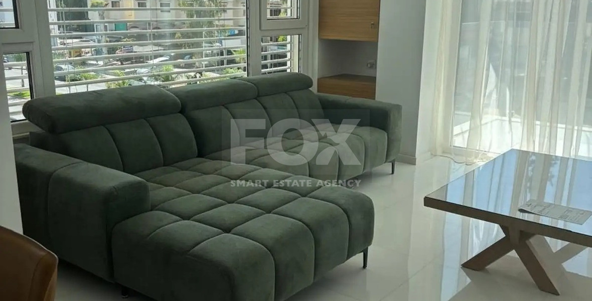 Seafront Two-Bedroom Apartment for Rent Opposite Dasoudi Beach, Germasogeia