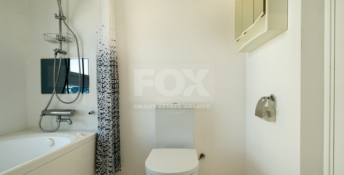 Seafront Two-Bedroom Apartment for Rent Opposite Dasoudi Beach, Germasogeia