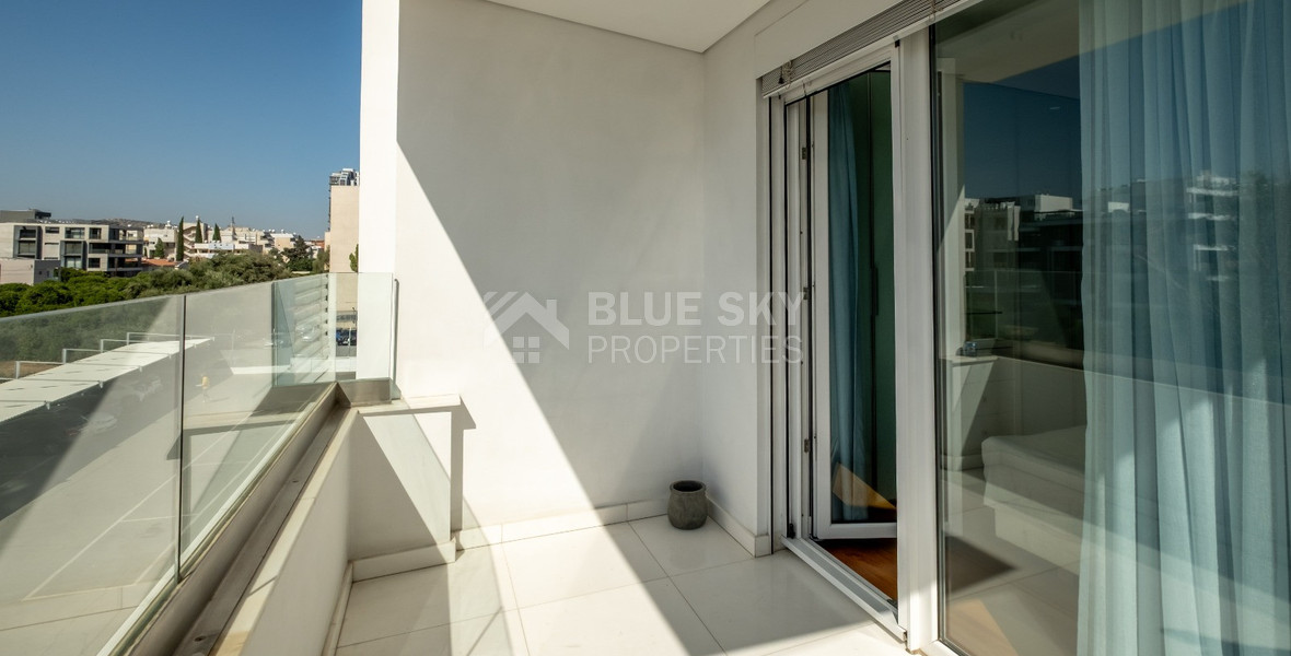 Seafront Two-Bedroom Apartment for Rent Opposite Dasoudi Beach, Germasogeia