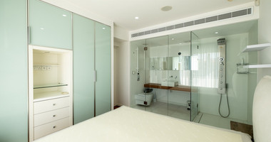 Seafront Two-Bedroom Apartment for Rent Opposite Dasoudi Beach, Germasogeia