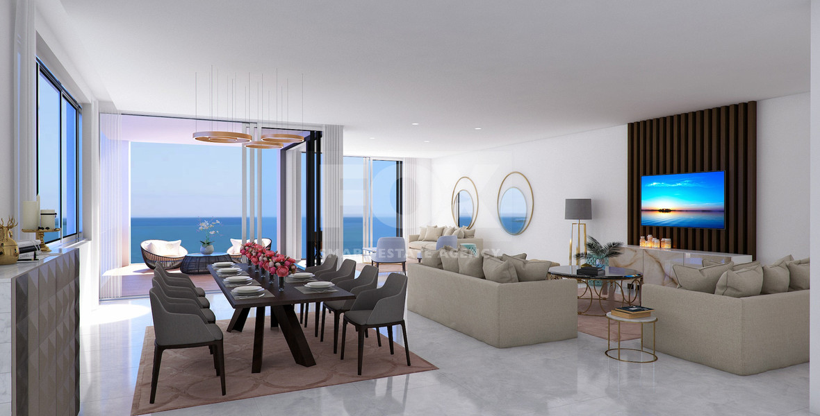 Amazing Top Floor  3-Bedroom Seafront Apartment For Sale in Agia Trias - Limassol