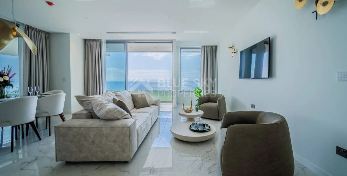 Exclusive Beachfront Living in Agios Tychonas – Four-Bedroom Full-Floor Apartment