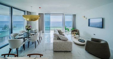 Exclusive Beachfront Living in Agios Tychonas – Four-Bedroom Full-Floor Apartment