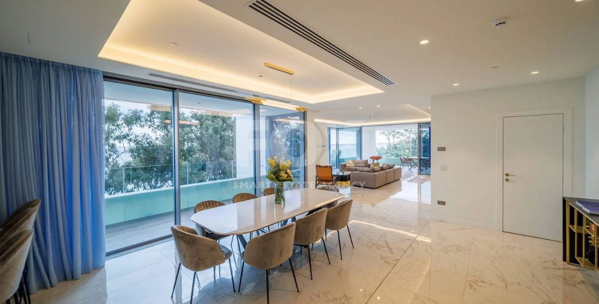 Exclusive Beachfront Living in Agios Tychonas – Four-Bedroom Full-Floor Apartment