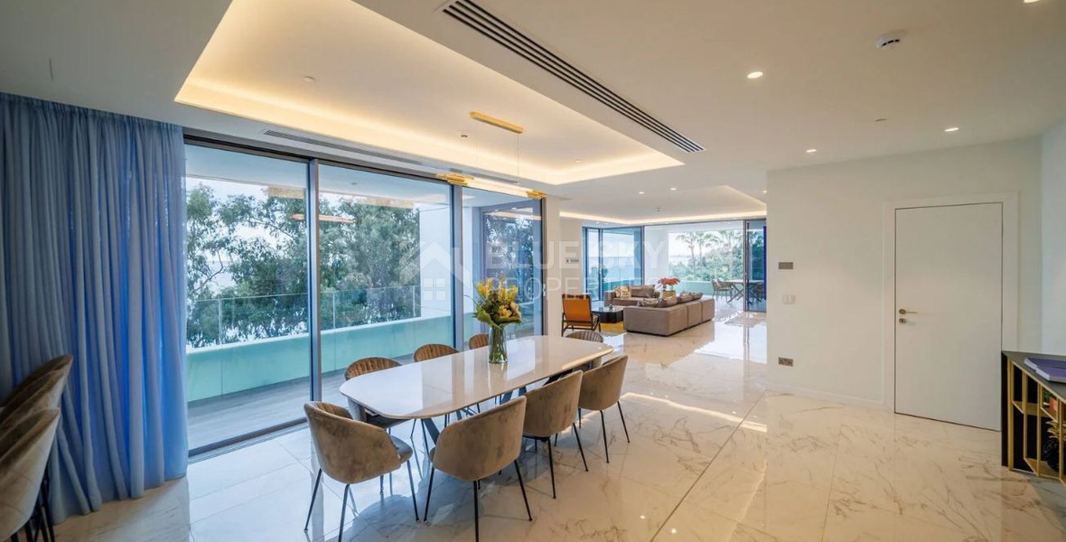 Exclusive Beachfront Living in Agios Tychonas – Four-Bedroom Full-Floor Apartment