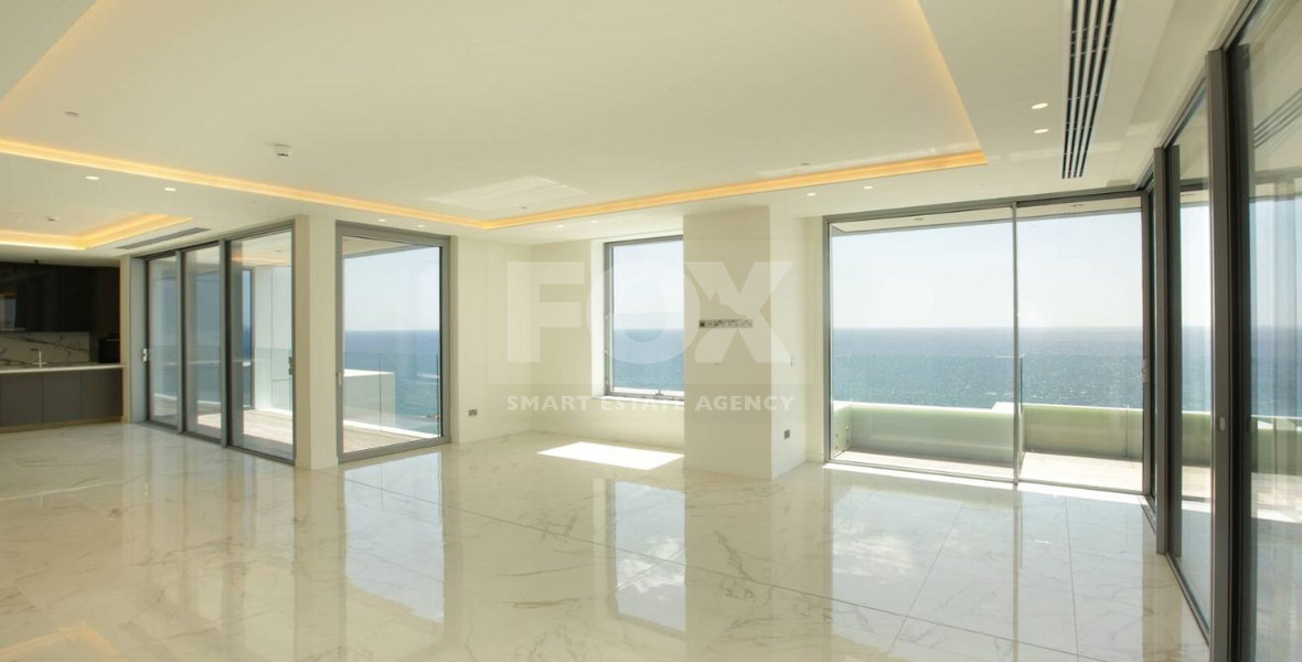 Exclusive Beachfront Living in Agios Tychonas – Four-Bedroom Full-Floor Apartment