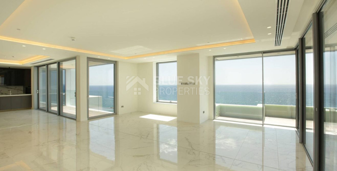 Exclusive Beachfront Living in Agios Tychonas – Four-Bedroom Full-Floor Apartment