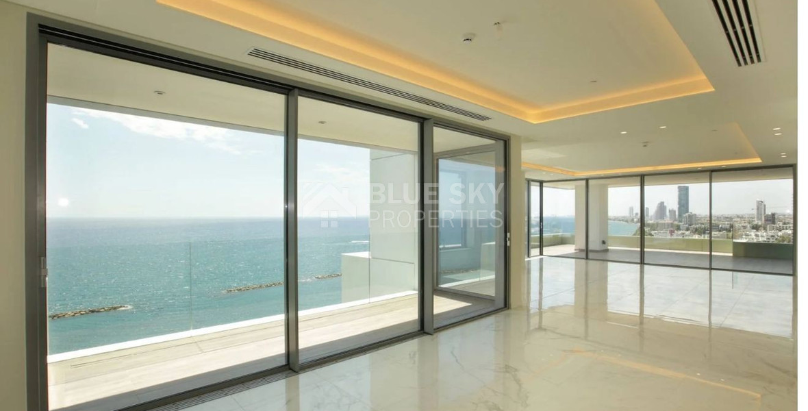 Exclusive Beachfront Living in Agios Tychonas – Four-Bedroom Full-Floor Apartment