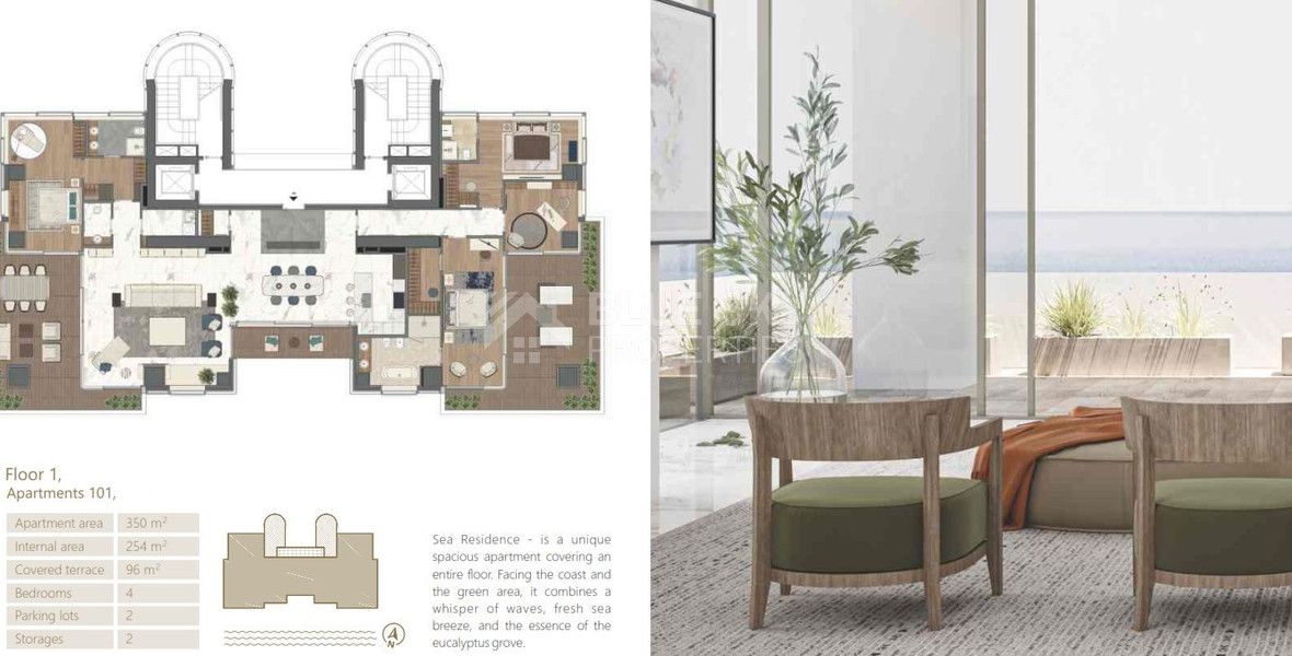 Exclusive Beachfront Living in Agios Tychonas – Four-Bedroom Full-Floor Apartment