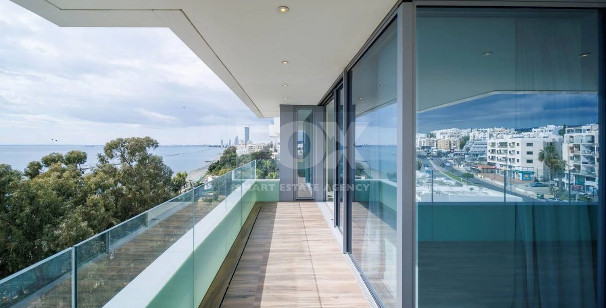 Exclusive Beachfront Living in Agios Tychonas – Four-Bedroom Full-Floor Apartment