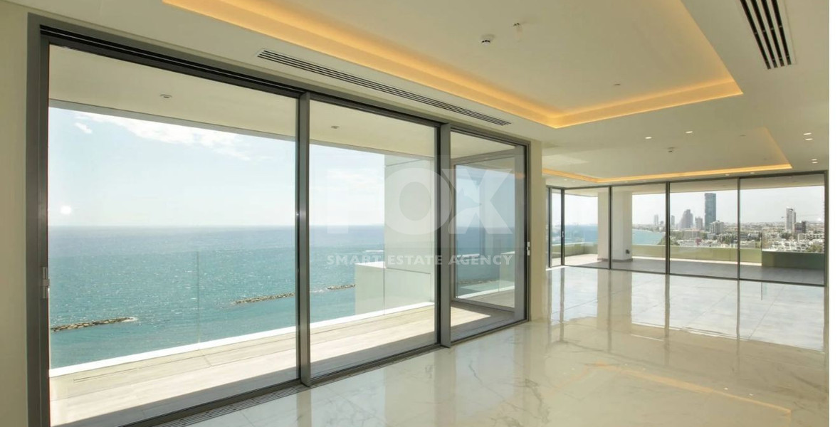 Exclusive Beachfront Living in Agios Tychonas – Four-Bedroom Full-Floor Apartment