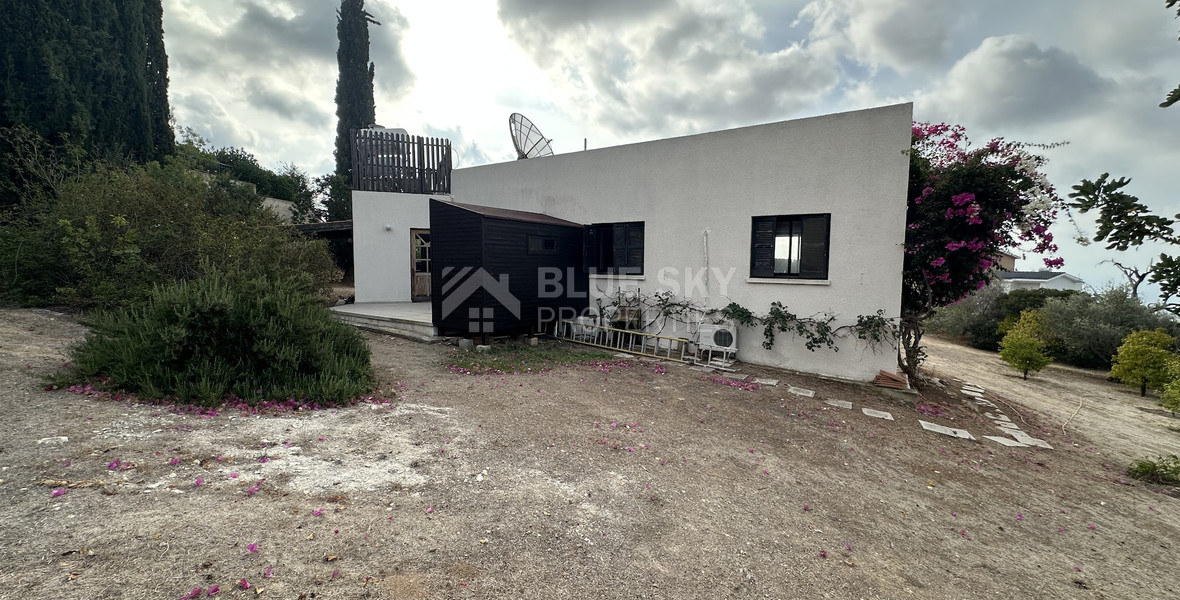 For Sale two bedroom Detached Bungalow on Large Plot with Sea Views | Peyia