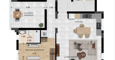 Two plus one Bedroom Apartment for sale in Agios Athanasios