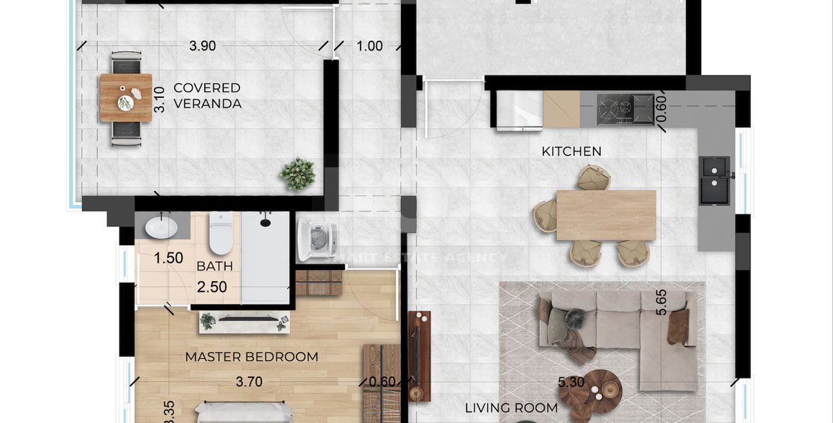 Two plus one Bedroom Apartment for sale in Agios Athanasios