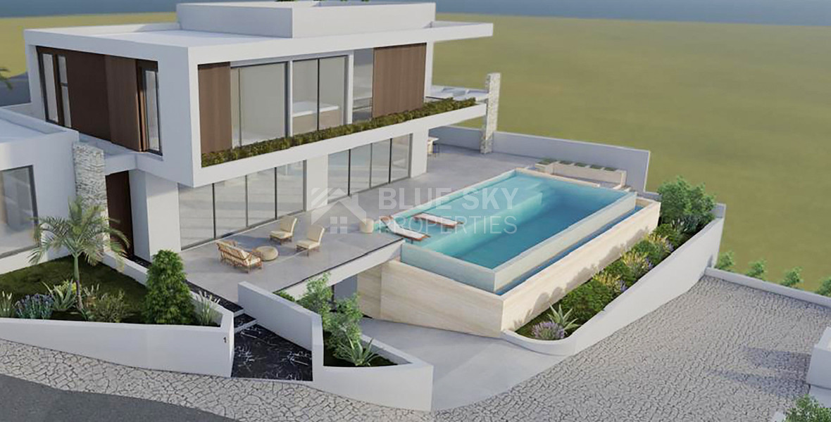 Modern Detached Villa on Large Plot in Peyia For Sale