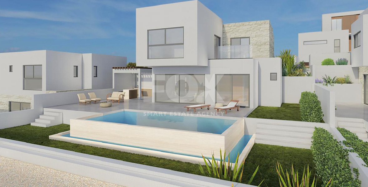 Modern New Villa with Space in Peaceful Peyia For Sale