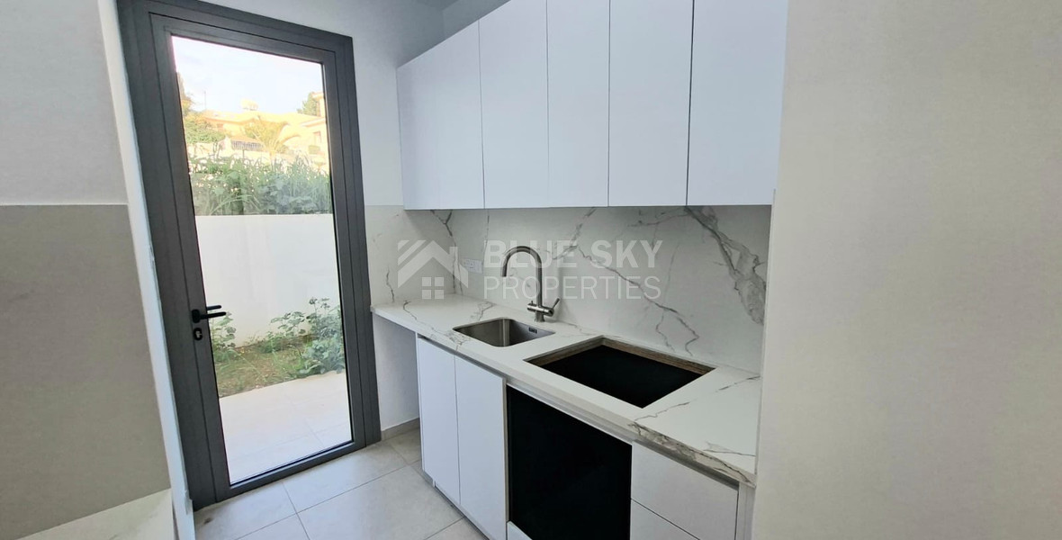 Brand New 3 Bedroom Ground Floor Apartment with Private Garden and Pool – Ready to Move In