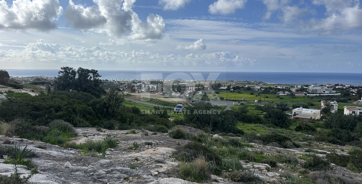 Strategic Development Land for Sale in Peyia, Paphos – Panoramic Views of New Potima Marina