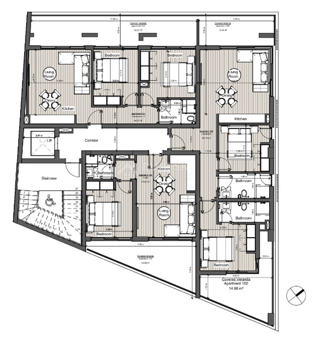 Contemporary  Off-Plan 1-Bedroom Apartment For Sale in Katholiki – Limassol