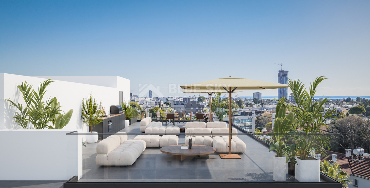 Luxury 3-Bedroom Top Floor Apartment with Roof Garden For Sale in Katholiki – Limassol